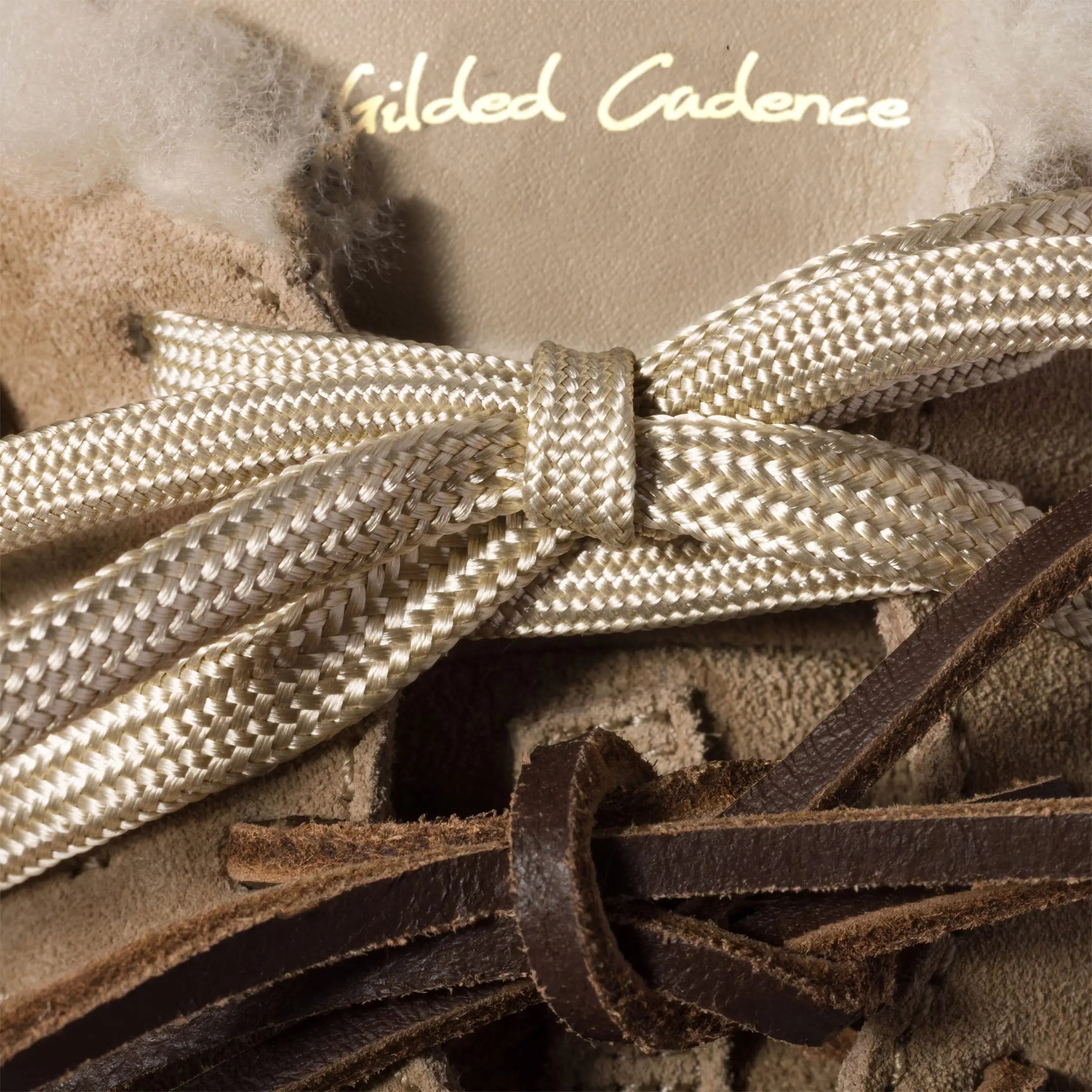 Suede & Shearling Retro Sneakers Gilded Cadence