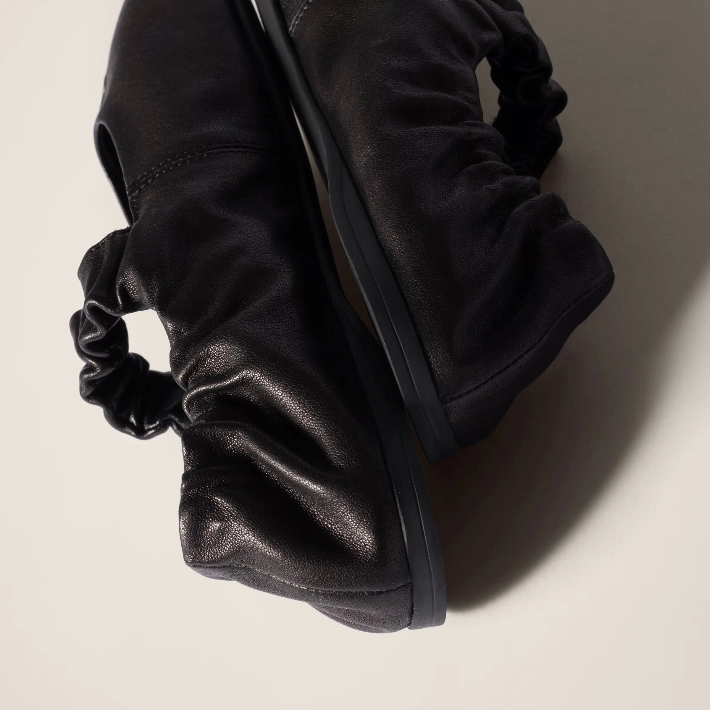 Ruches nappa leather ballerinas Gilded Cadence