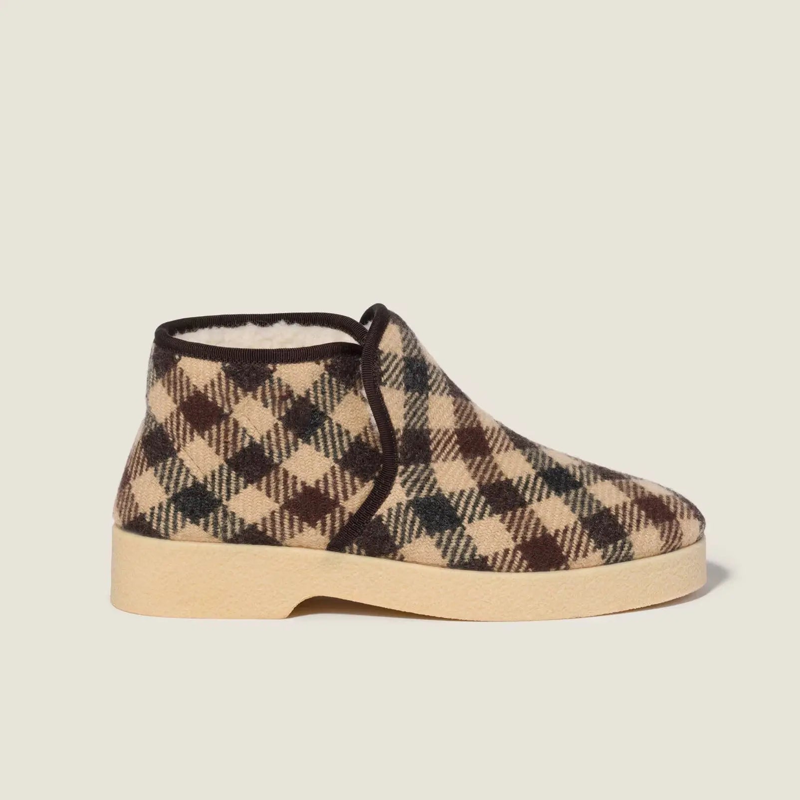 Women's Wool Knit Mini Shearling Boots Gilded Cadence