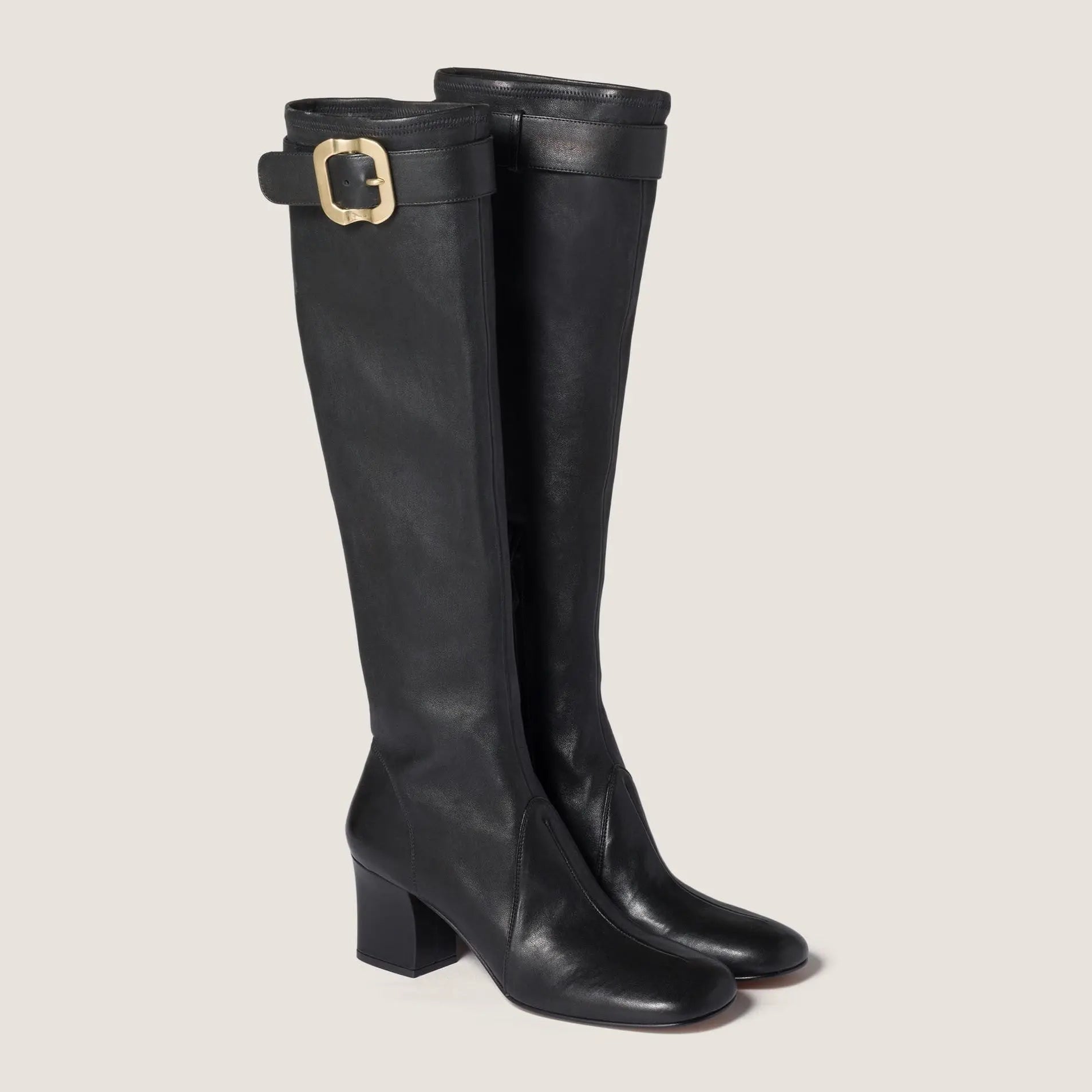 Nappa leather boots with buckle Gilded Cadence