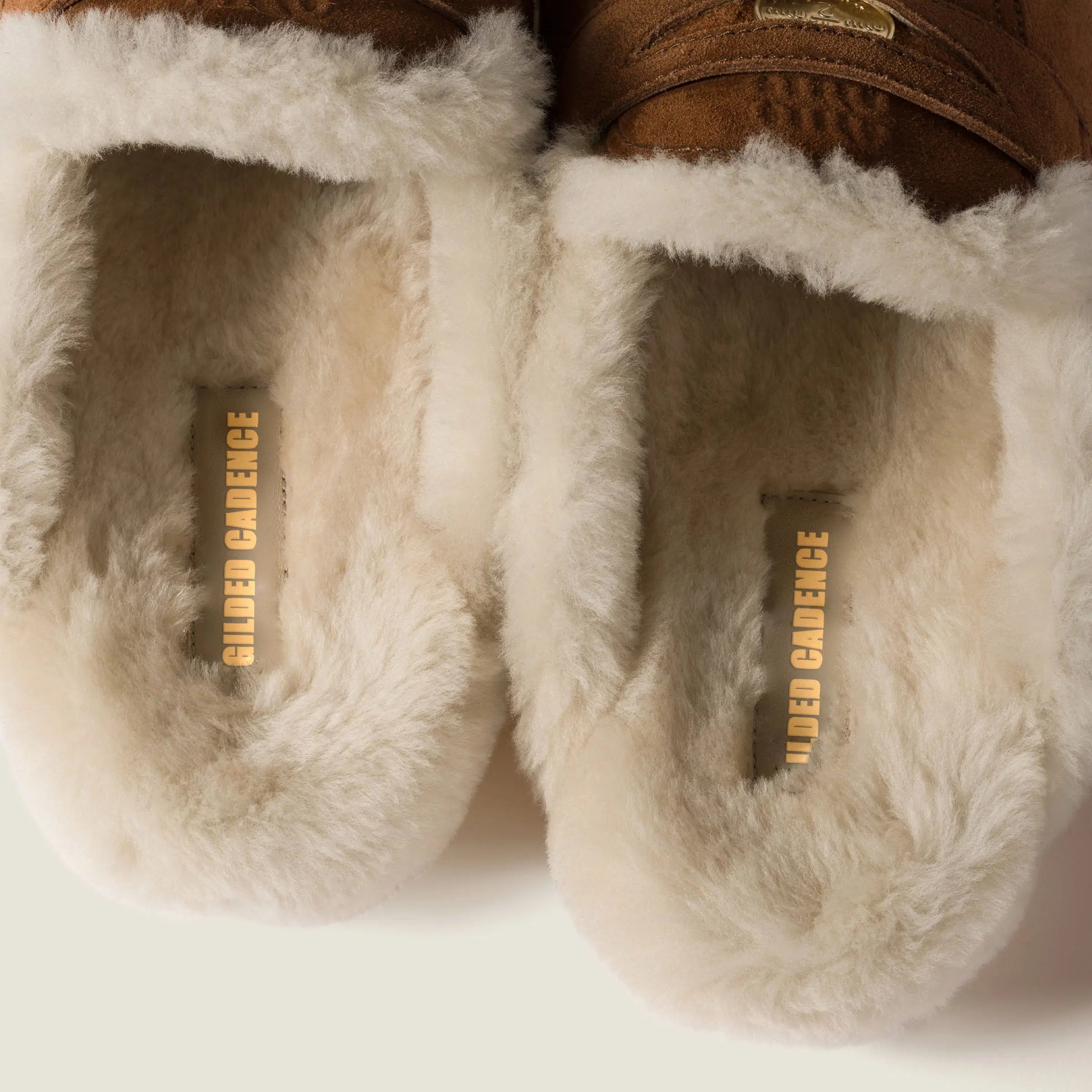 Minimalist Suede Slip-On Mules - Brown Gilded Cadence