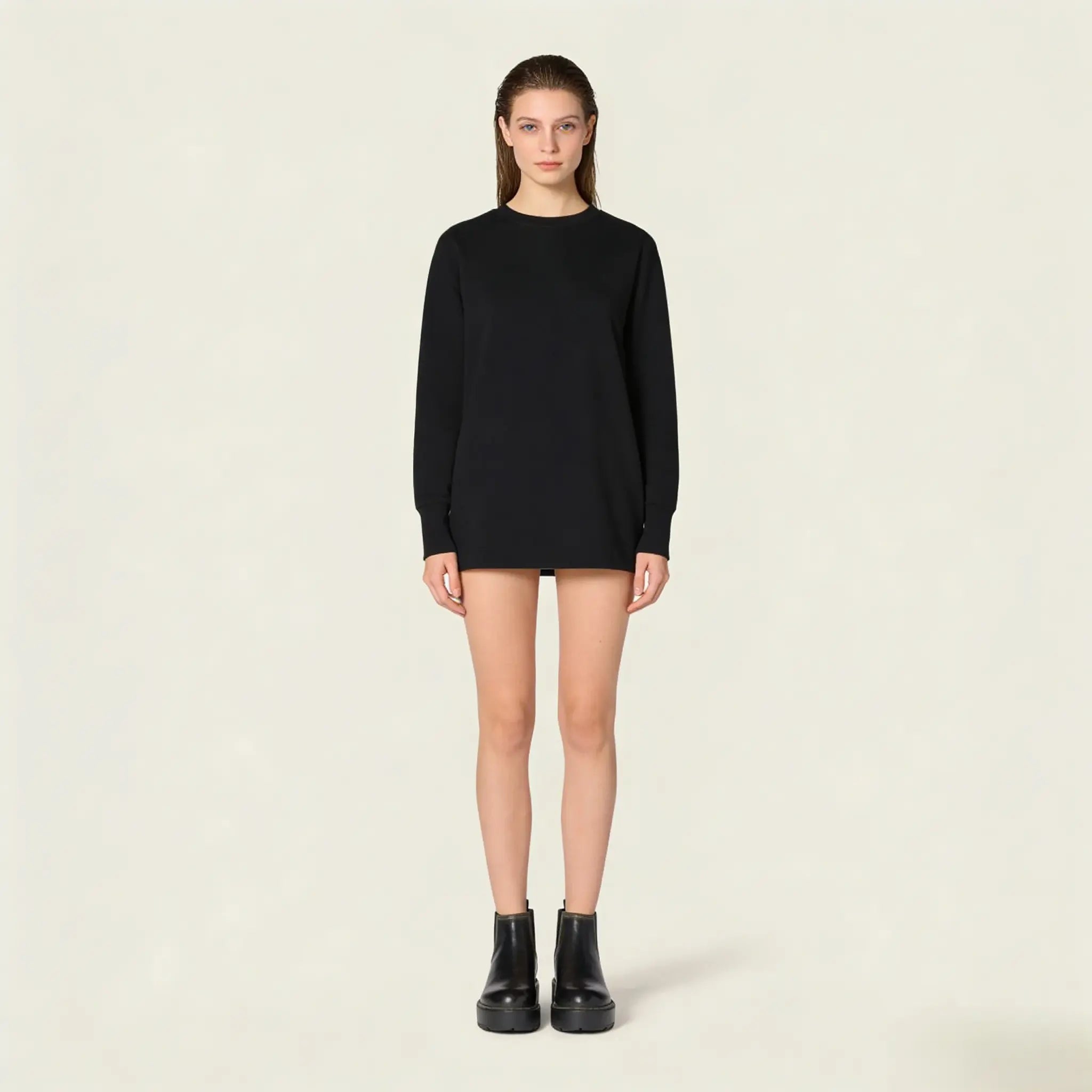 Classic Black Leather Ankle Booties Gilded Cadence