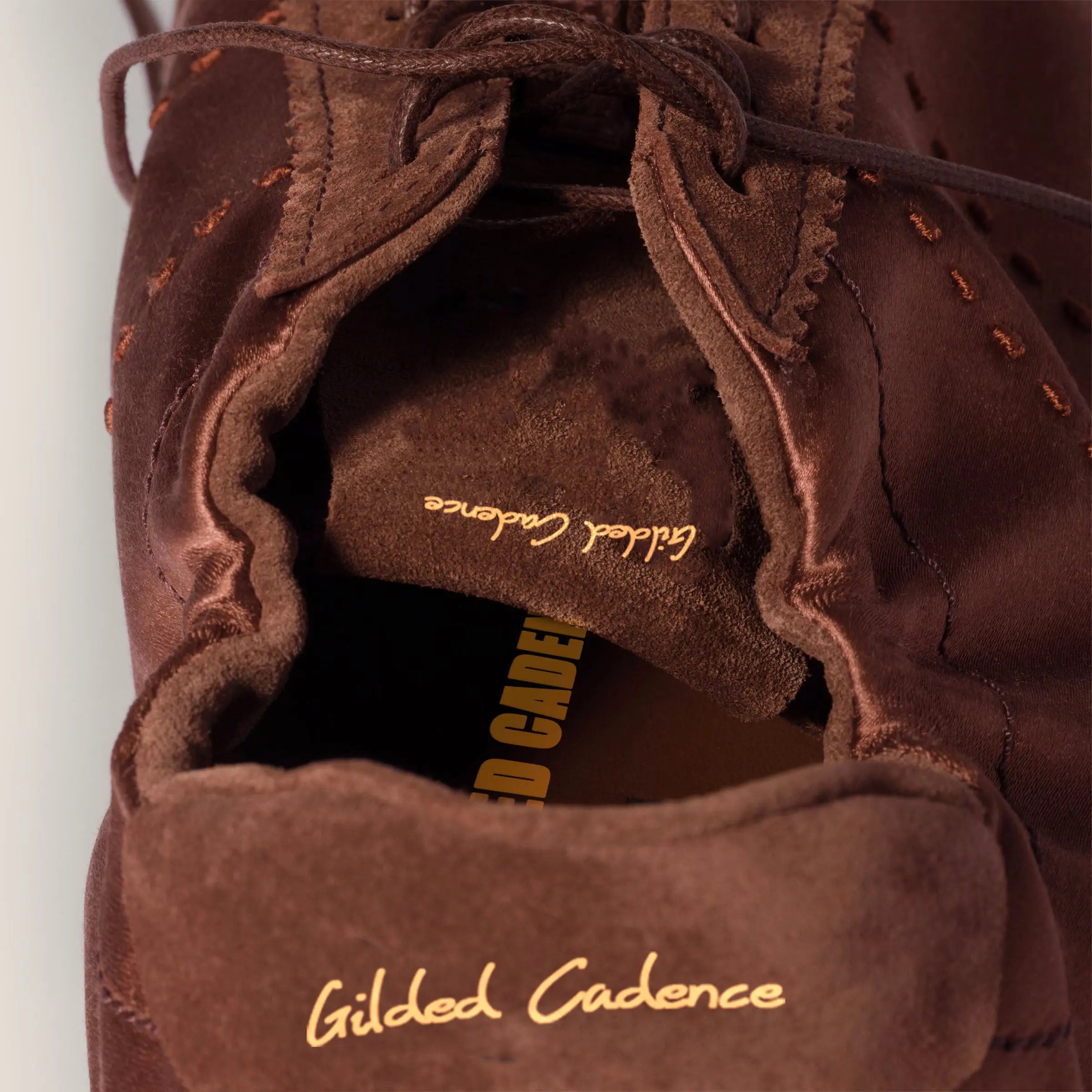 Plume satin sneakers Gilded Cadence