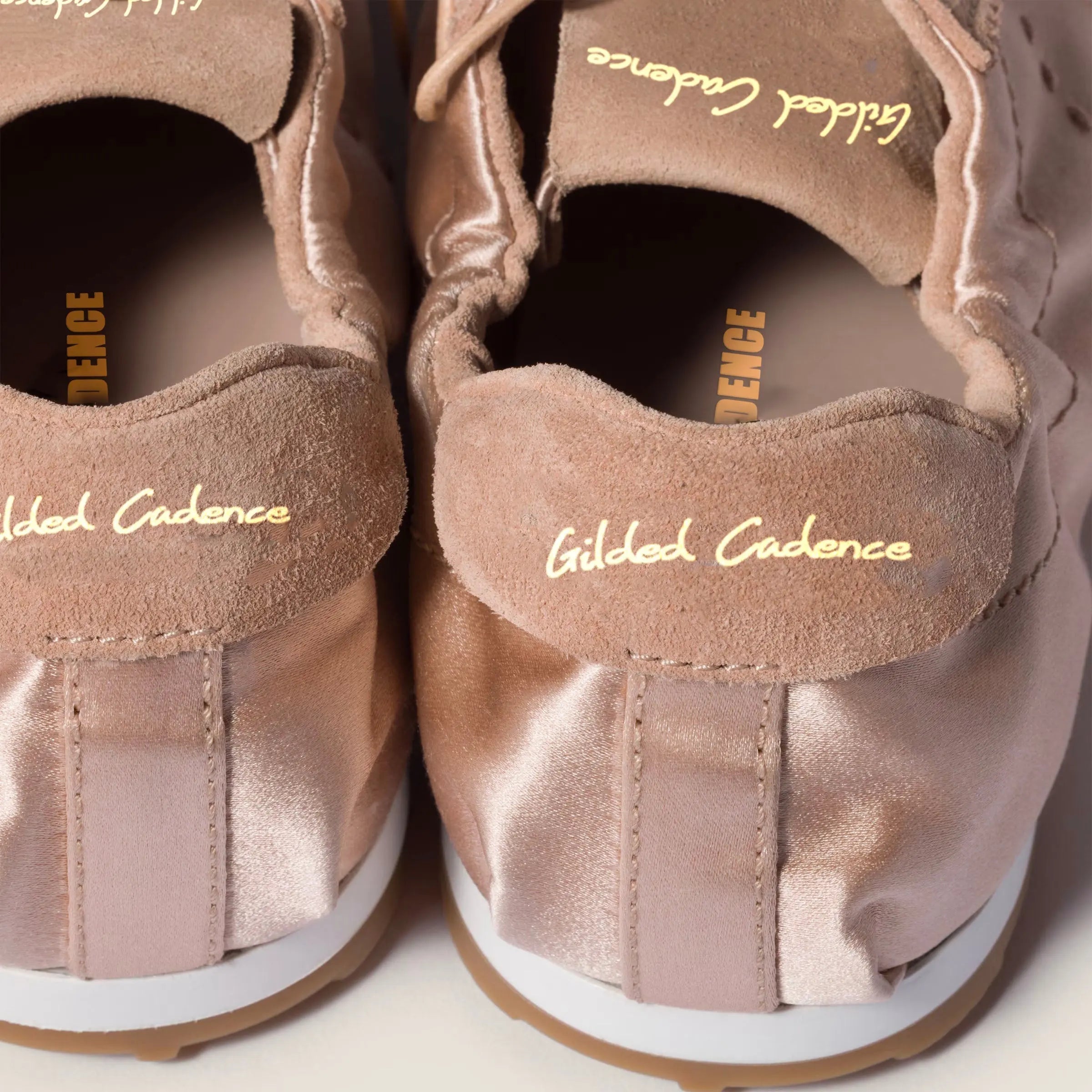 Plume satin sneakers Gilded Cadence