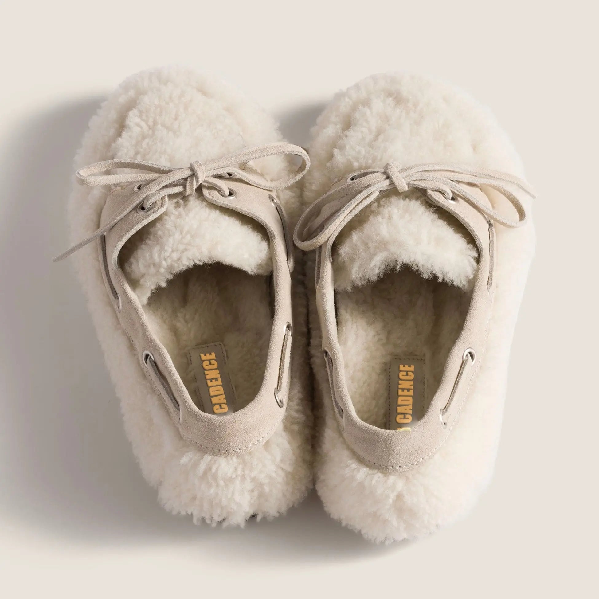 Plush Shearling Moccasin Loafers Gilded Cadence