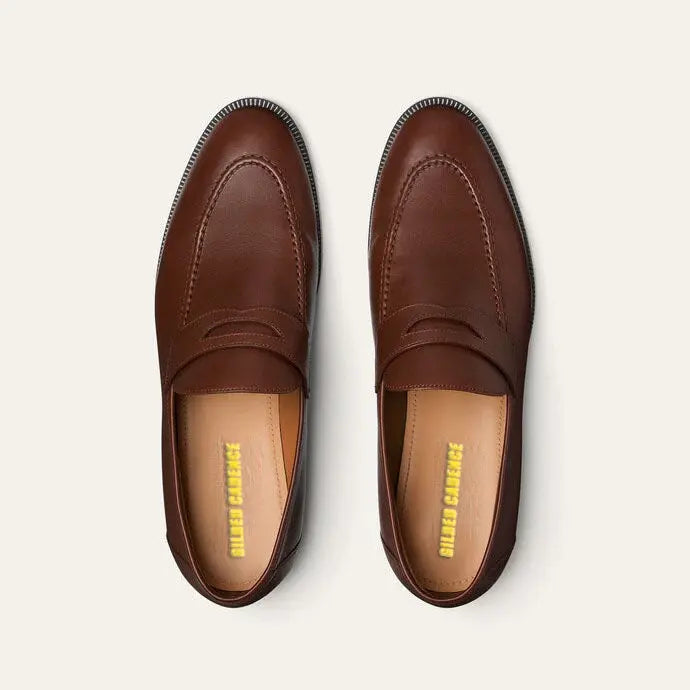 Women's Burnt Tan Calfskin Loafers Gilded Cadence