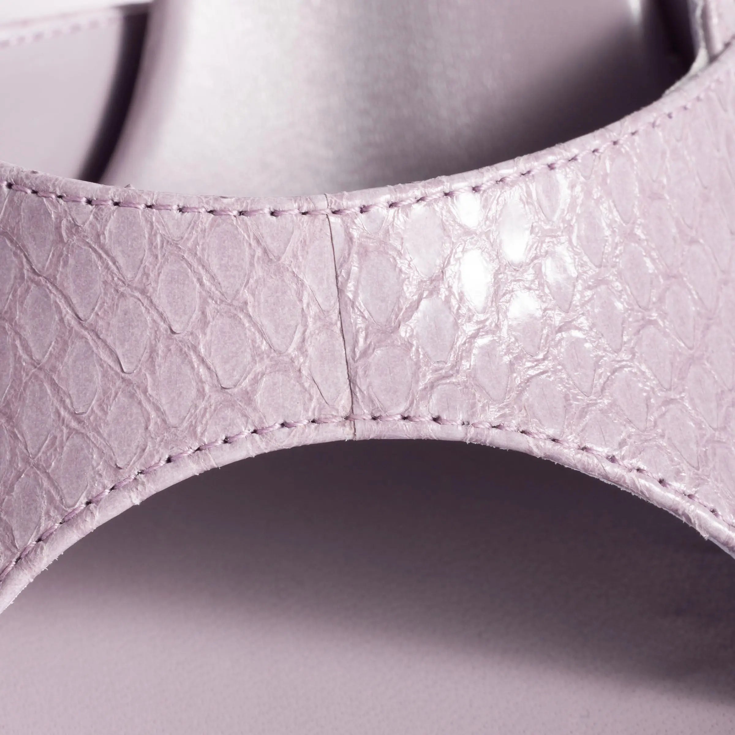 Women's Lavender Snakeskin Slingback Sandals Gilded Cadence