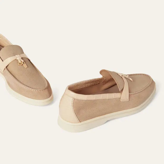 Women's Light Mastic Suede Summer Loafers Gilded Cadence