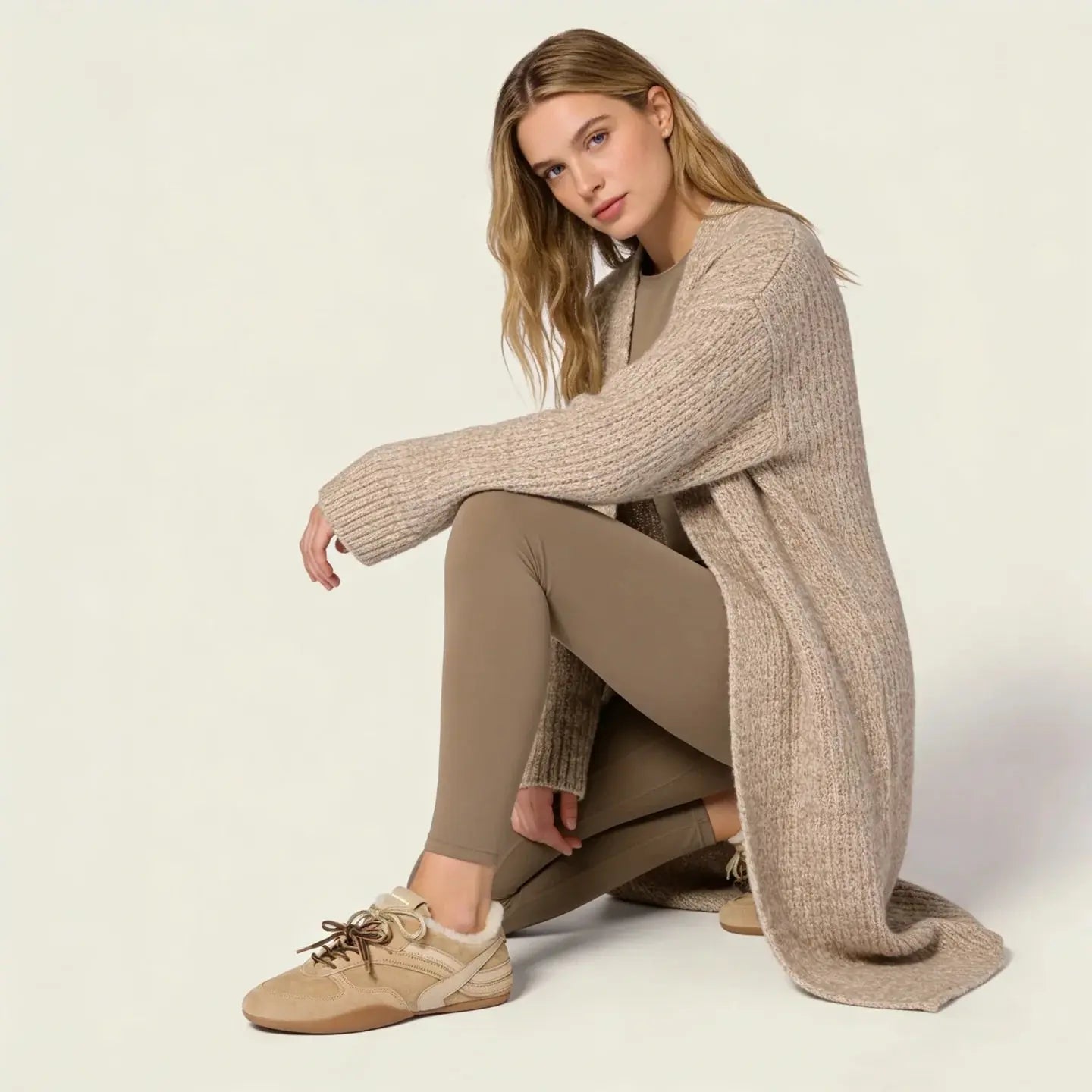 Suede & Shearling Retro Sneakers Gilded Cadence