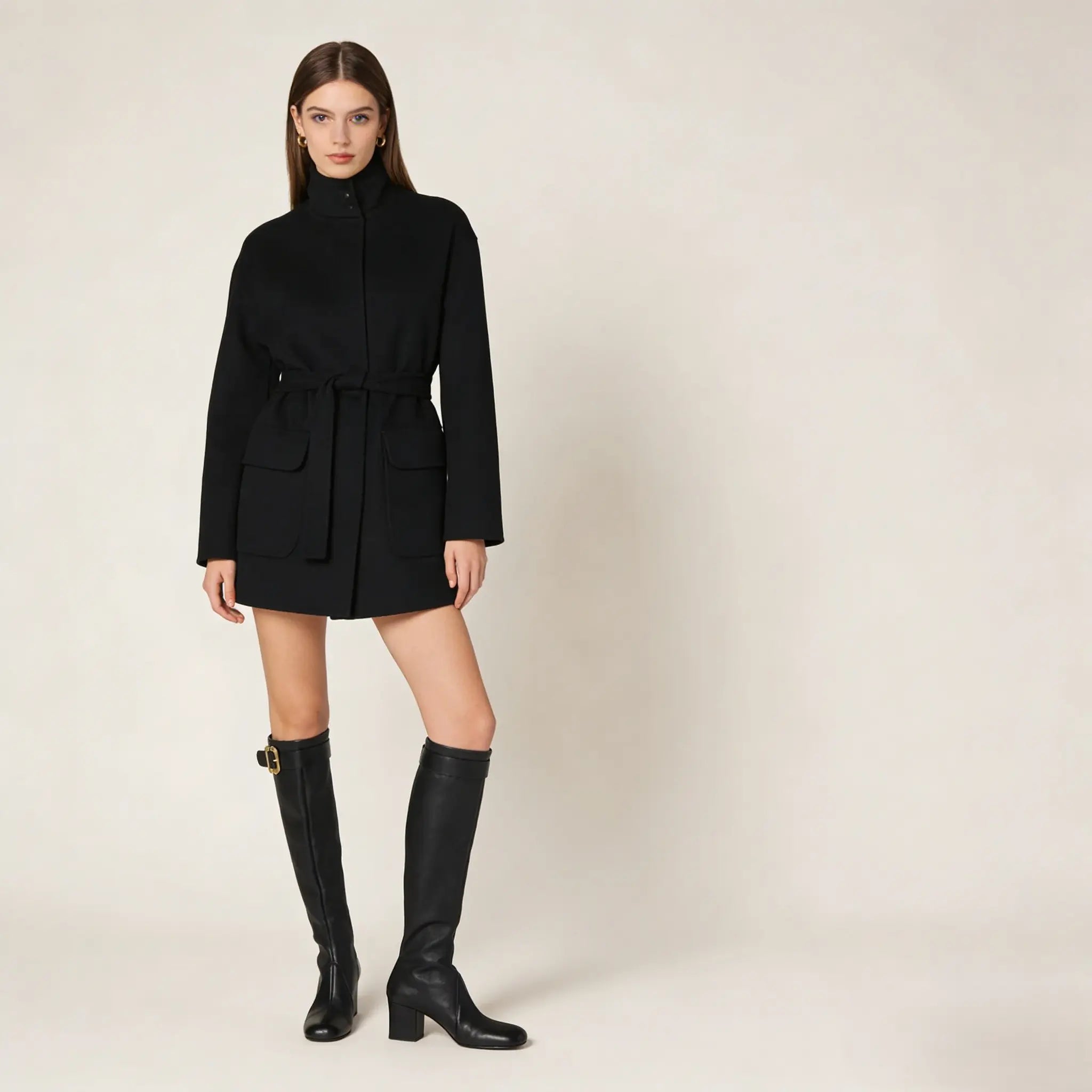 Nappa leather boots with buckle Gilded Cadence