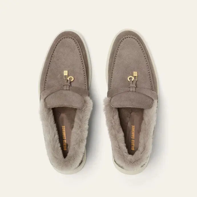 Women's Rain Drops Suede Summer Loafers Gilded Cadence