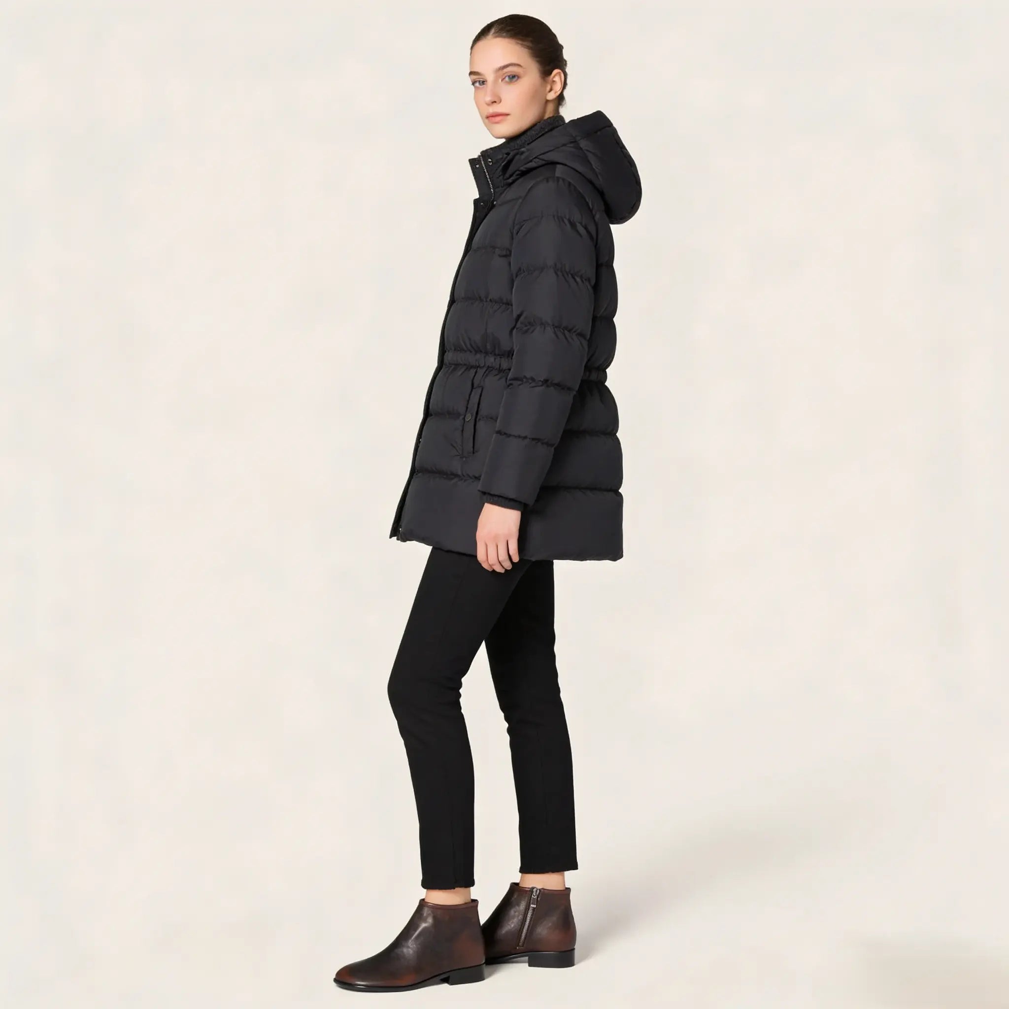 smoky leather booties Gilded Cadence