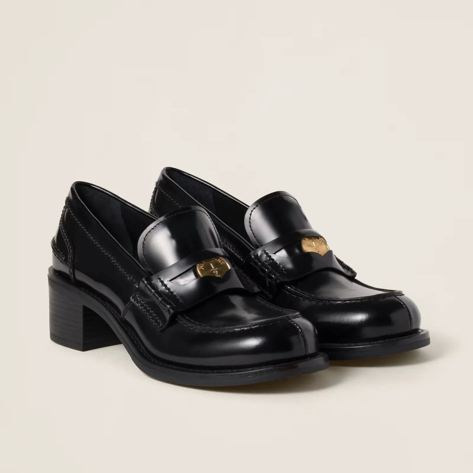 Brushed leather loafers Gilded Cadence
