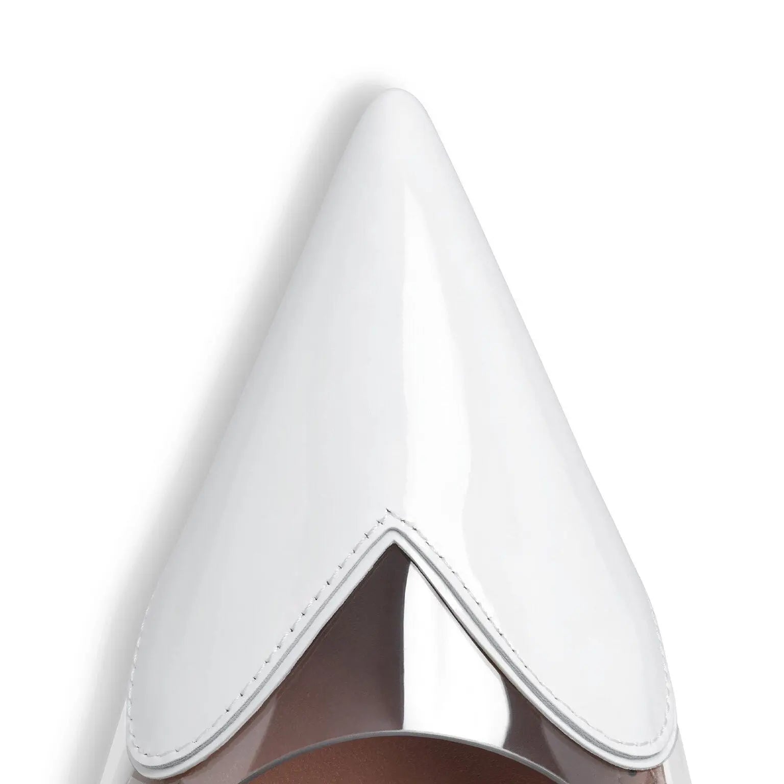 White Heart Patent Leather Mules Gilded Cadence