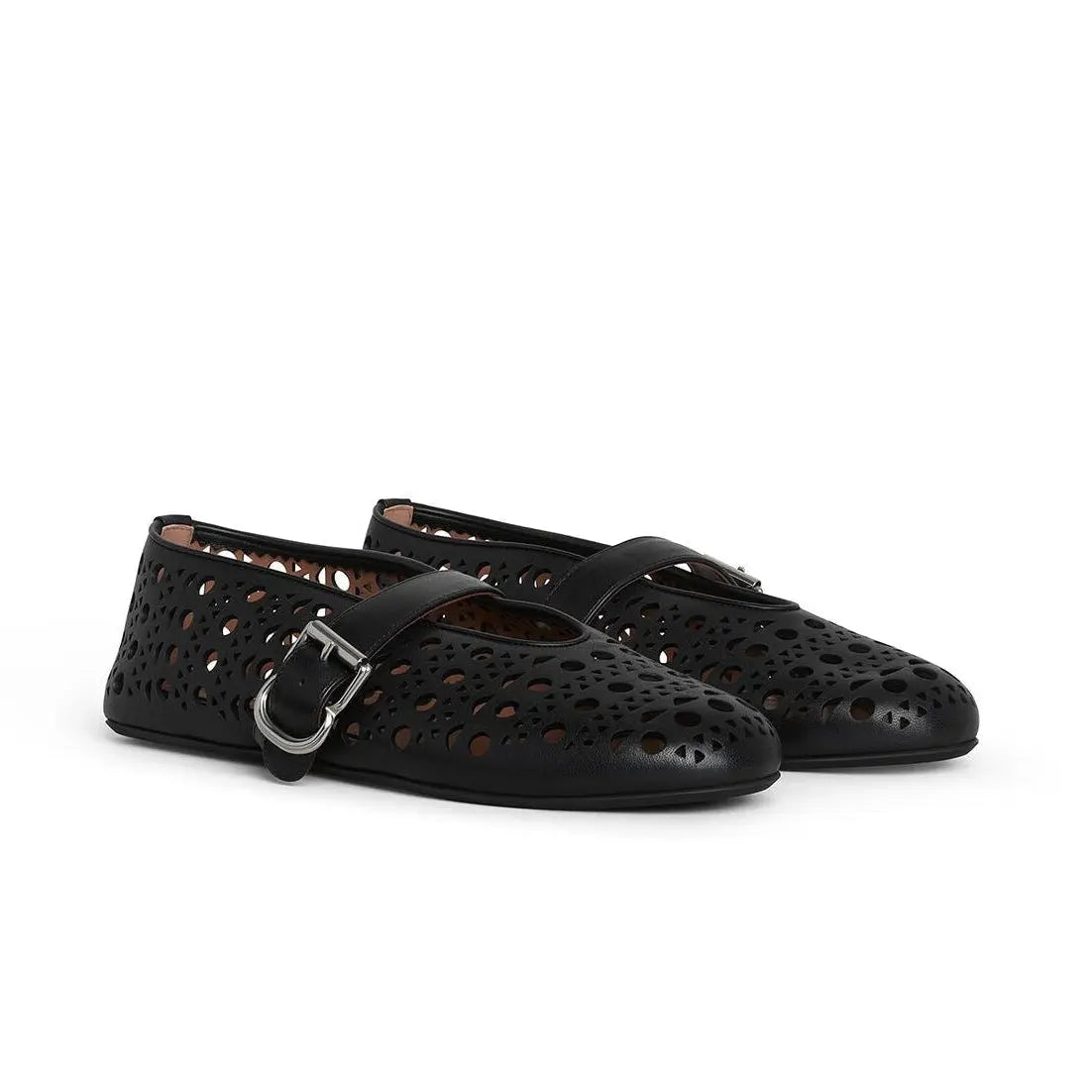 Vienne Perforated Lambskin Ballet Flats Gilded Cadence